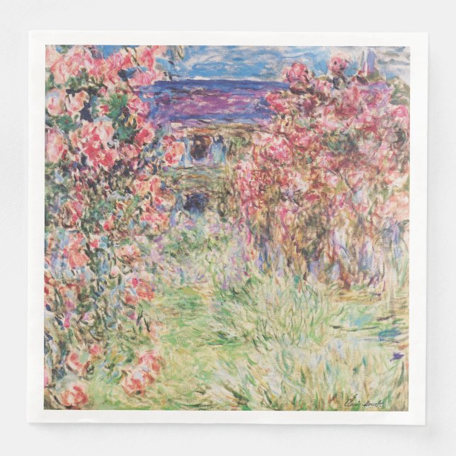 The House among the Roses by Claude Monet   Napkin (Front)