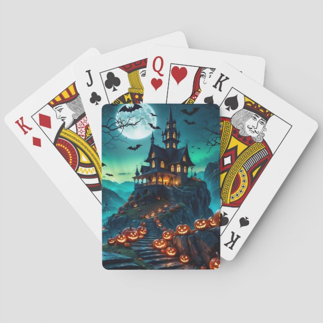 The House by the Pumpkin Road Playing Cards (Back)