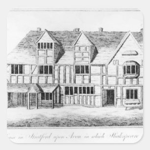 The House in Stratford-upon-Avon Square Sticker