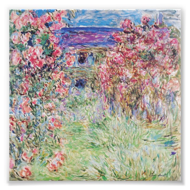 The house in the rose garden by Claude Monet, Photo Print (Front)