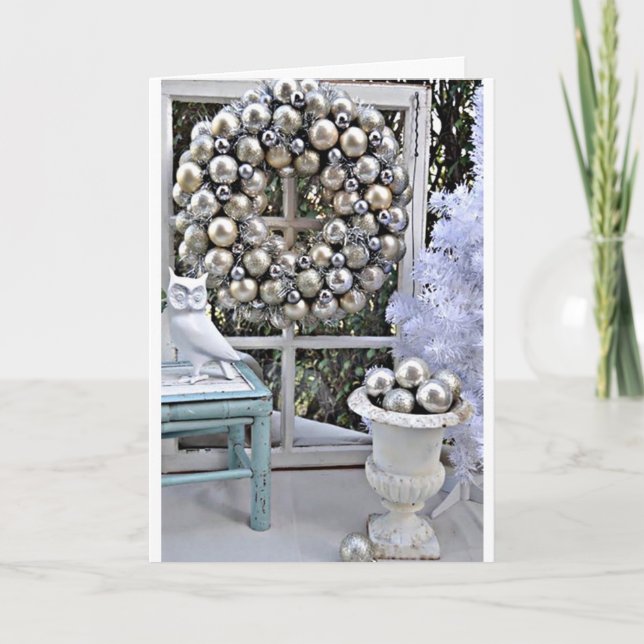 **THE HOUSE IS DECORATED AND WISHES ARE MAILED" CARD (Front)