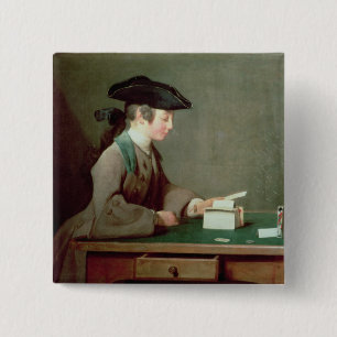The House of Cards, c.1736-37 2 Inch Square Button