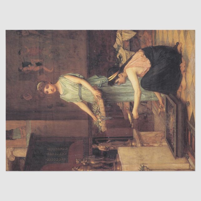The Household Gods by John William Waterhouse Tissue Paper (Front)