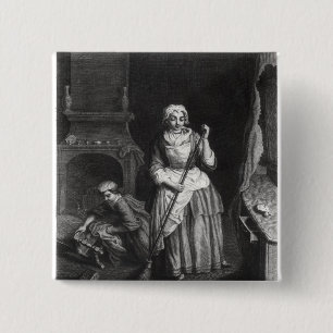 The Housekeeper 2 Inch Square Button