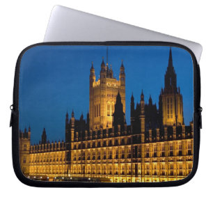 The Houses of Parliament at night in the city of Laptop Sleeve