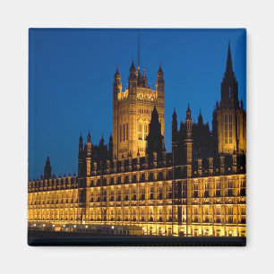 The Houses of Parliament at night in the city of Magnet