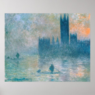 The Houses of Parliament (Effect of Fog) Poster