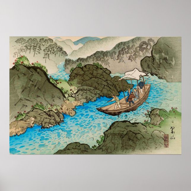 The Hozu River Rapids Early Summer Miki Suizan  Poster (Front)