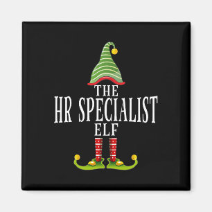 The Hr Specialist Elf Funny Matching Pajama Xmas Magnet