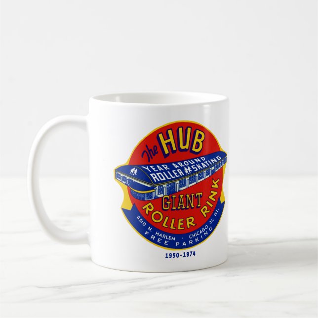 The Hub Roller Rink Chicago / Norridge Illinois Coffee Mug (Left)