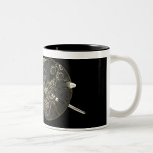 The Hubble Space Telescope in orbit above Earth Two-Tone Coffee Mug