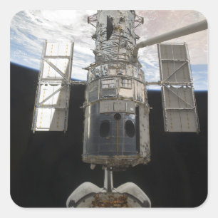 The Hubble Space Telescope is released Square Sticker