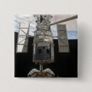 The Hubble Space Telescope Space Shuttle Atlant 2 Inch Square Button