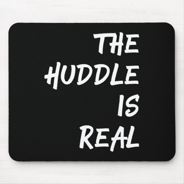 The Huddle is Real Fun Football  for Fall Mouse Pad (Front)