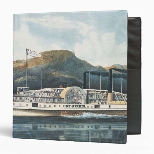 The Hudson River Steamboat `St. John' Binder (Front/Inside)