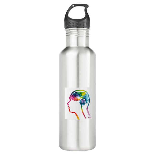 The human brain 710 ml water bottle (Front)