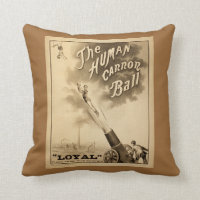 The Human Cannonball Vintage Circus Advertisement