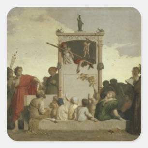 The Human Comedy, c.1852 Square Sticker