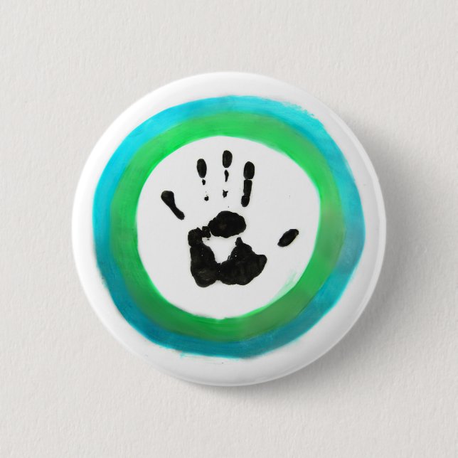 The Human Flag 2 Inch Round Button (Front)