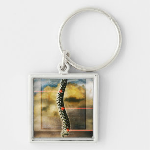 The human spine keychain