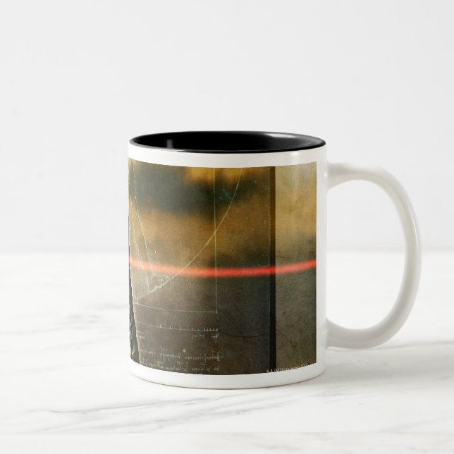 The human spine Two-Tone coffee mug (Right)