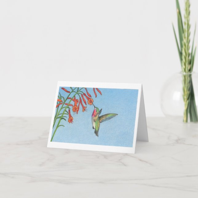 The Hummingbird Note Card (Front)