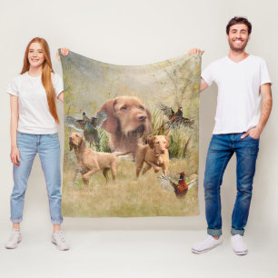 The Hungarian Wirehaired Vizsla  Fleece Blanket
