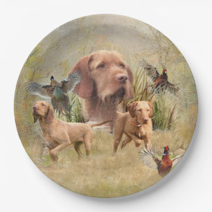 The Hungarian Wirehaired Vizsla  Paper Plate