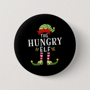 The Hungry Elf Christmas Matching Pajama 2 Inch Round Button
