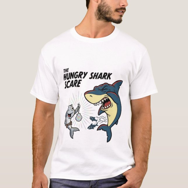 The Hungry Shark Scare T-Shirt (Front)