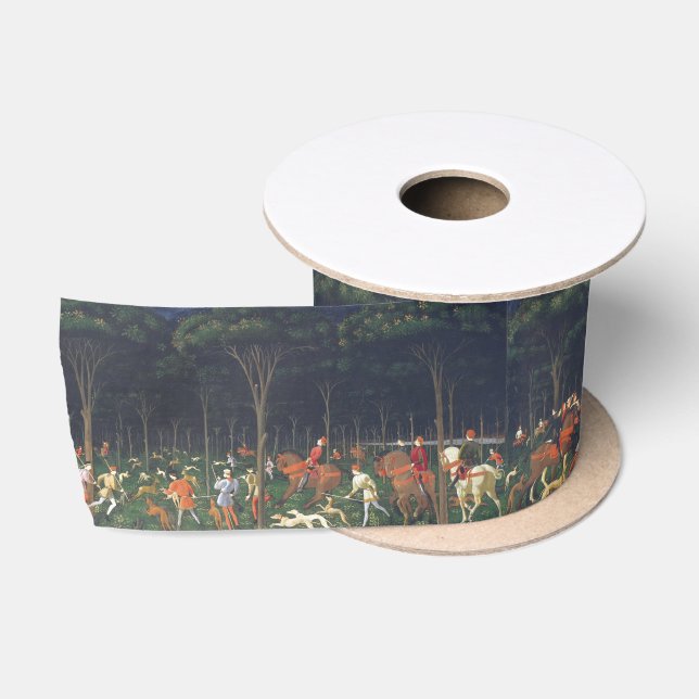 The Hunt in the Forest (by Paolo Uccello) Satin Ribbon (Spool)