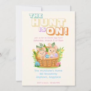 The Hunt is On!  Easter Egg Hunt Party Invitation