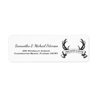 "The Hunt is Over" Antler Rustic Wedding Custom