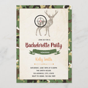 The hunt is over bachelorette invitation