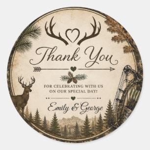 The Hunt Is Over Camouflage Wedding Envelope Seal