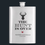 The Hunt is Over Rustic Country Wedding  Hip Flask<br><div class="desc">The Hunt is Over. Add a fun touch of colour and unique style to your wedding or bridal shower favours. A bridal shower favour bag is a great addition to party planning. These unique bags will easily be used as a gift and can serve as a beautiful decoration at your...</div>