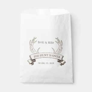 "The Hunt is Over" Rustic Custom Wedding  Favour Bag