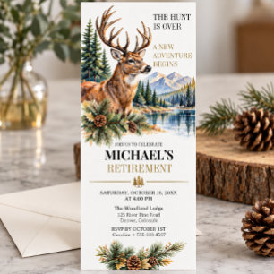 The Hunt Is Over Rustic Hunting Retirement Invitation