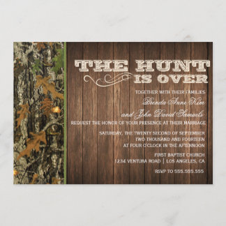 The Hunt Is Over Wedding Invitation