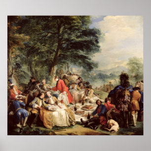 The Hunt Lunch, 1737 Poster