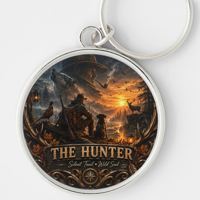 The Hunter , Into the Wild Silence  Keychain (Front)