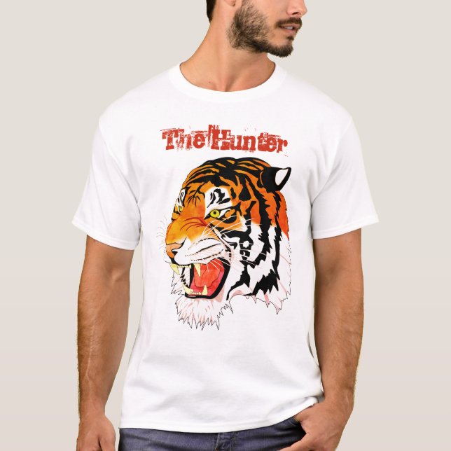 The Hunter Tiger design Men's Basic t shirt (Front)
