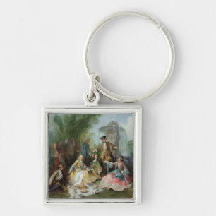 The Hunting Party Meal, c. 1737 Keychain