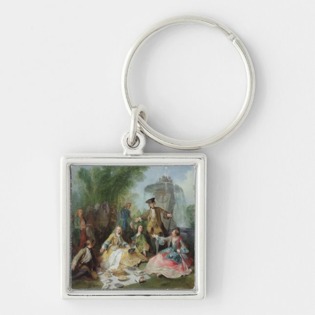 The Hunting Party Meal, c. 1737 Keychain (Front)