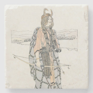 The Huntress (by Ann Macbeth) Stone Coaster
