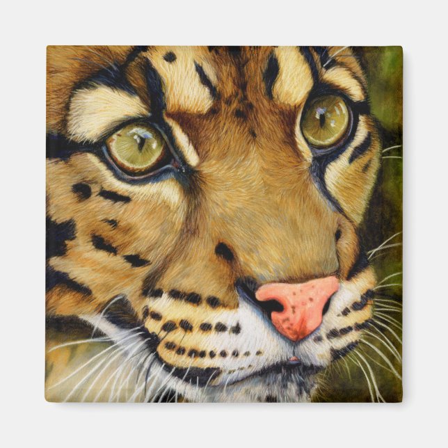 The Huntress - Clouded leopard Magnet (Front)