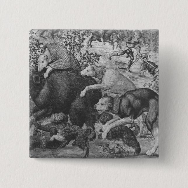 The Hunts of Maximilian, Capricorn 2 Inch Square Button (Front)