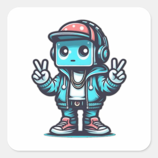 the hustler square sticker (Front)