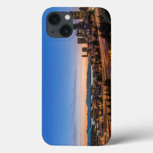 The I-5 freeway and downtown Seattle at twilight iPhone 13 Case