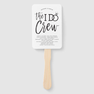 The I Do Crew   Wedding Party and Program Hand Fan